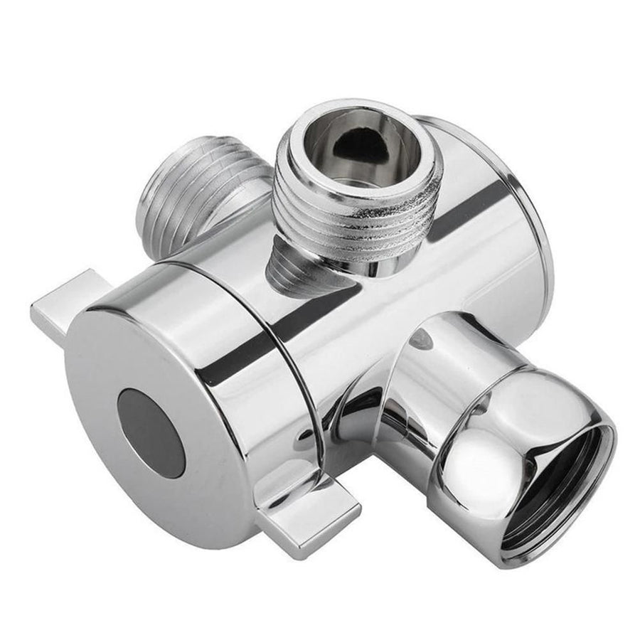 3 Way Shower Head Diverter Faucet Diverter Valve Bathroom Universal System Component Replacement Part Chrome Valves for Bathroom
