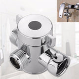 3 Way Shower Head Diverter Faucet Diverter Valve Bathroom Universal System Component Replacement Part Chrome Valves for Bathroom - Close-Up Angle