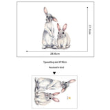 Easter Sticker Bunny Cartoon Wall Sticker Removable Wall Decor for Home Kindergarten
