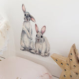 Easter Sticker Bunny Cartoon Wall Sticker Removable Wall Decor for Home Kindergarten - Side View