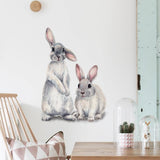 Easter Sticker Bunny Cartoon Wall Sticker Removable Wall Decor for Home Kindergarten - Close-Up Angle
