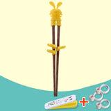 1 Pair Kids Wood Chopsticks Cartoon Children Chopsticks Learning Easy to Use Training Chopsticks for Children Kids