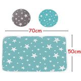 2PCS Waterproof Baby Crib Pad Leak Proof Infant Mattress Pad Soft Baby Mat - Front View