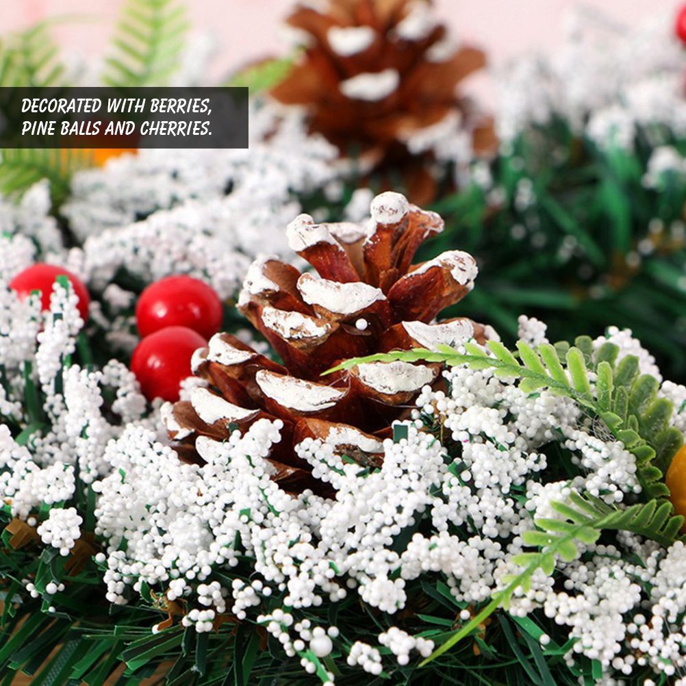 20cm/30cm/40cm Artificial Christmas Wreath Christmas Garland for Your Front Door Wedding Ceremony