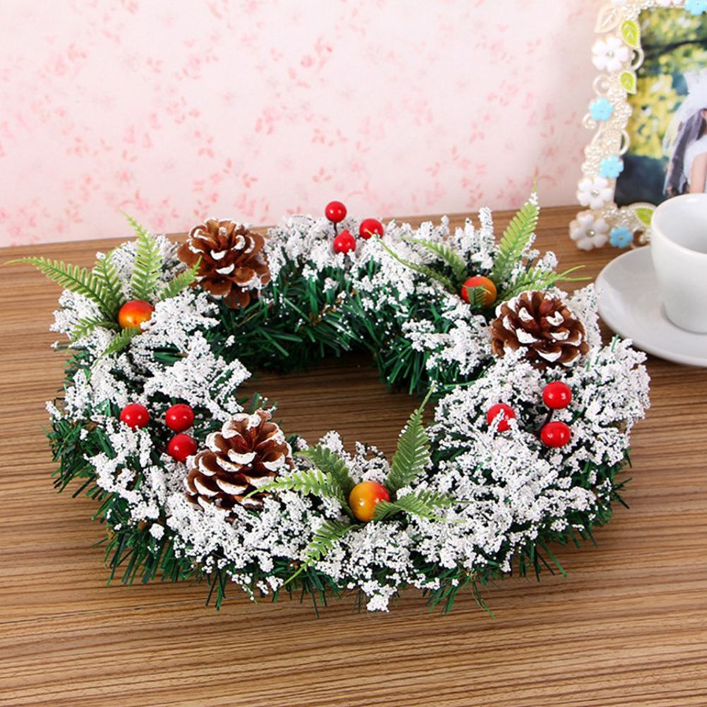 20cm/30cm/40cm Artificial Christmas Wreath Christmas Garland for Your Front Door Wedding Ceremony