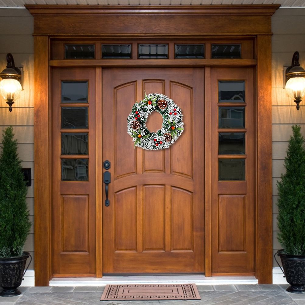 20cm/30cm/40cm Artificial Christmas Wreath Christmas Garland for Your Front Door Wedding Ceremony