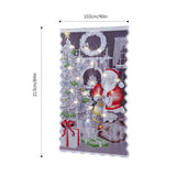 Christmas Lace Curtains LED Light Santa Claus Half Blackout Curtains Living Room Bedroom Home Decor - Side View