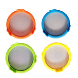 4Pcs Plastic Sprouting Lids with Stainless Steel Screen for 86mm Wide Mouth Jars Sprouting Strainer Lid with Stand - Rear View