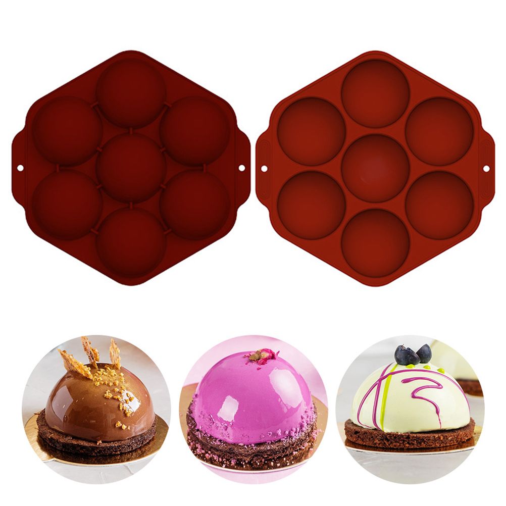 7 Holes Sphere Silicone Mold for Chocolate Half Sphere Silicone Molds for Making Chocolate Cake Dome Mousse