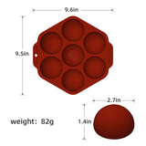 7 Holes Sphere Silicone Mold for Chocolate Half Sphere Silicone Molds for Making Chocolate Cake Dome Mousse - Rear View