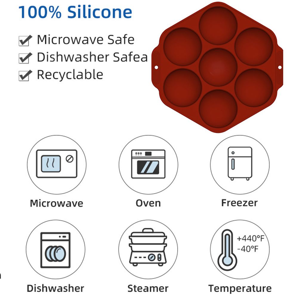 7 Holes Sphere Silicone Mold for Chocolate Half Sphere Silicone Molds for Making Chocolate Cake Dome Mousse