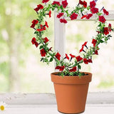 2 Pcs Black Iron Garden Trellis for Climbing Plant Vine Plant Metal Support Wire Heart Shaped Plants Climbing Holder Rack