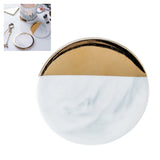 Gold Marble Coasters Ceramic Coaster Tea Cup Pad Table Mat Coaster Coffee Tea Cup Place Mats