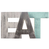 Christmas Wooden Hanging Rustic Multicolor Cutout Wooden EAT Letters Wall Mounted Decorative Signs