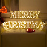 LED 26 Alphabet Letter Number Lights Ampersand Symbol Love Heart Light Up Sign Lamp For Love Wedding Home Party Holiday Bar Decoration - Low Angle
