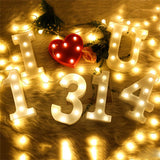 LED 26 Alphabet Letter Number Lights Ampersand Symbol Love Heart Light Up Sign Lamp For Love Wedding Home Party Holiday Bar Decoration