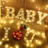 LED 26 Alphabet Letter Number Lights Ampersand Symbol Love Heart Light Up Sign Lamp For Love Wedding Home Party Holiday Bar Decoration - Extra Image