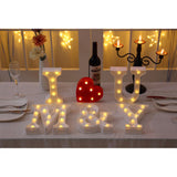 LED 26 Alphabet Letter Number Lights Ampersand Symbol Love Heart Light Up Sign Lamp For Love Wedding Home Party Holiday Bar Decoration