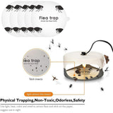 5 Pcs Flea Trap Stickers Round Sticky Fly Traps Dome Flea Trap Refill for Home Bedroom Pet House - Side View