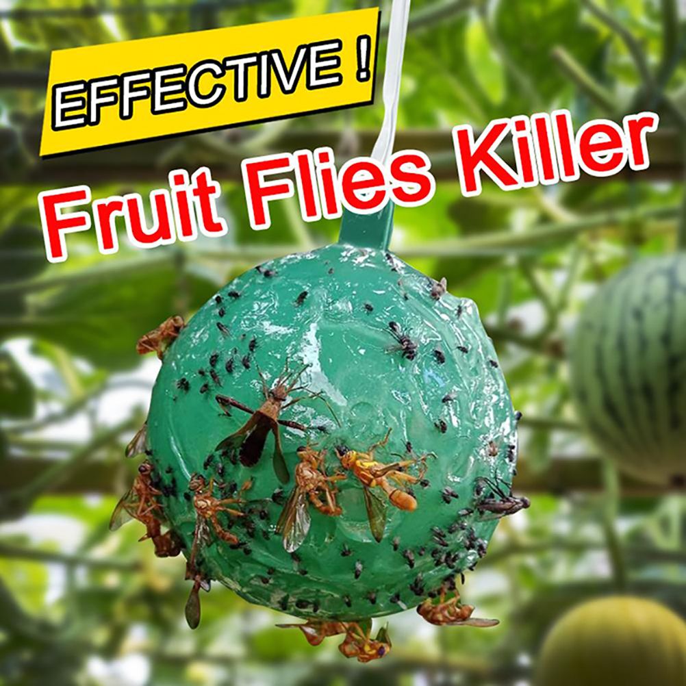 8pcs Hanging Fly Trap Ball Fruit Fly Catcher Sticky Trap Outdoor Pest Catcher for Garden Plants