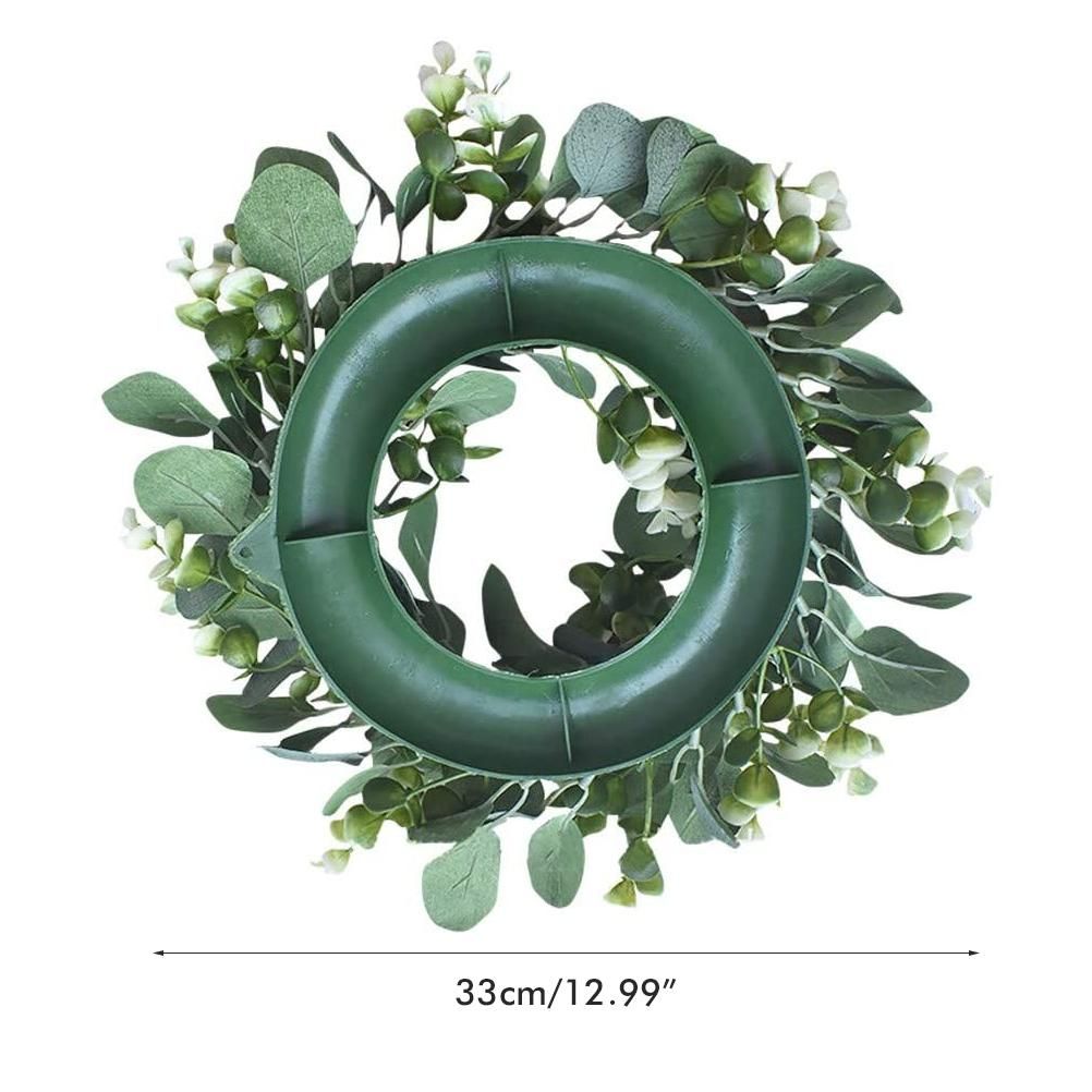 Artificial Green Wreath Wall Hanging Wreath Spring Door Decoration for Indoor Outdoor