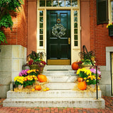 Artificial Green Wreath Wall Hanging Wreath Spring Door Decoration for Indoor Outdoor