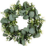 Artificial Green Wreath Wall Hanging Wreath Spring Door Decoration for Indoor Outdoor