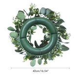 Artificial Green Wreath Wall Hanging Wreath Spring Door Decoration for Indoor Outdoor
