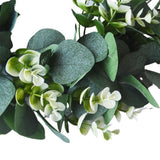 Artificial Green Wreath Wall Hanging Wreath Spring Door Decoration for Indoor Outdoor