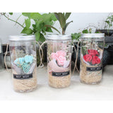 Romantic Eternal Rose Never Withered Rose Night Light Wishing Bottle Preserved Flowers Soap Rose Flower Glass Wishing Bottle - Rear View