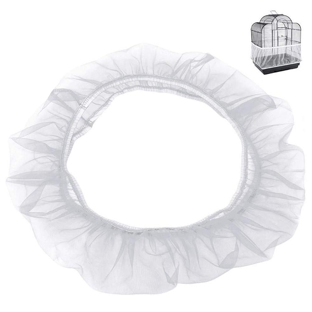 Bird Cage Cover Stretchy Nylon Parrot Cage Mesh Net Cover Shell Skirt Guard Bird Cage Accessories