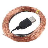 Fairy Lights USB Powered String Lights Holiday Lights Fairy String Lights for Party Wedding Festival Bedroom Table Decoration - Rear View