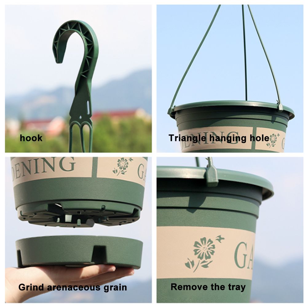 Garden Hanging Pot Plastic Hanging Flower Pot Plant Hanger with Hook