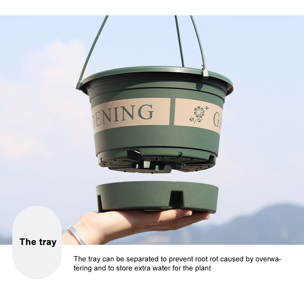 Garden Hanging Pot Plastic Hanging Flower Pot Plant Hanger with Hook