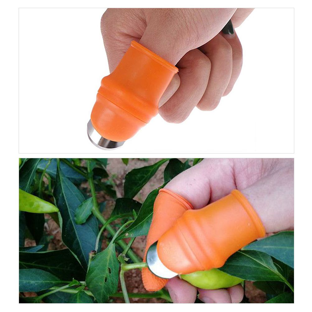 Picking Thumb Cutter Finger Sleeve Set Picking Tool for Harvesting Plant Gardening Fruit Vegetable Picker