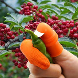 Picking Thumb Cutter Finger Sleeve Set Picking Tool for Harvesting Plant Gardening Fruit Vegetable Picker - Close-Up Angle