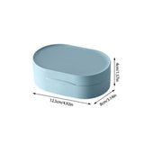 Travel Soap Case Box Holder with Lid Portable Leak Proof Soap Dish Container Soap Box Holder for Home Shower Outdoor Camping - 45-Degree Angle