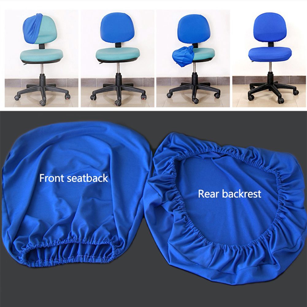 2 Pcs Universal Computer Office Chair Backrest Cover Protective Stretchable Rotating Drafting Chair Slipcover