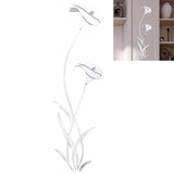 Flower Mirror Wall Sticker Removable Mirror Sticker Modern Wall Sticker Home Decoration