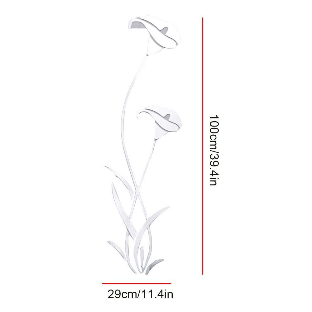 Flower Mirror Wall Sticker Removable Mirror Sticker Modern Wall Sticker Home Decoration