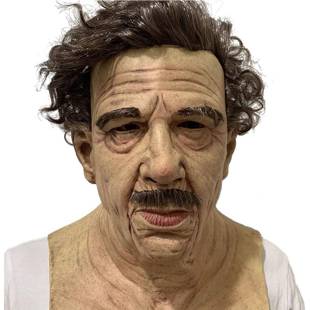 Halloween Latex Old Man Face Cover Halloween Fancy Dress Head for Masquerade Realistic Headgear