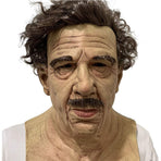 Halloween Latex Old Man Face Cover Halloween Fancy Dress Head for Masquerade Realistic Headgear