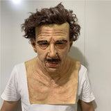 Halloween Latex Old Man Face Cover Halloween Fancy Dress Head for Masquerade Realistic Headgear