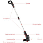 Garden Tool Cordless Lawn Trimmer Cordless Rechargeable Grass Trimmer String Grass Trimmer for Garden Lawn Weeding