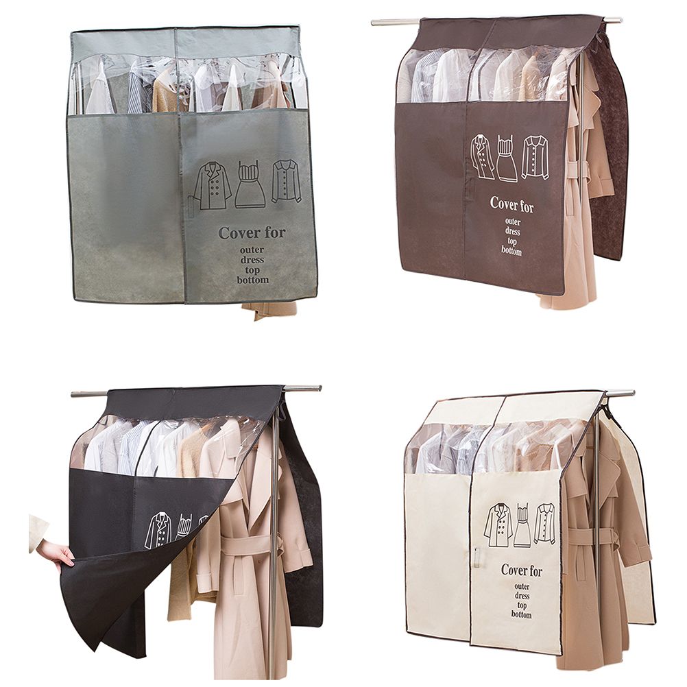 Non Woven Fabric Clothing Dustproof Covers Home Dust Cover Wardrobe Hanger