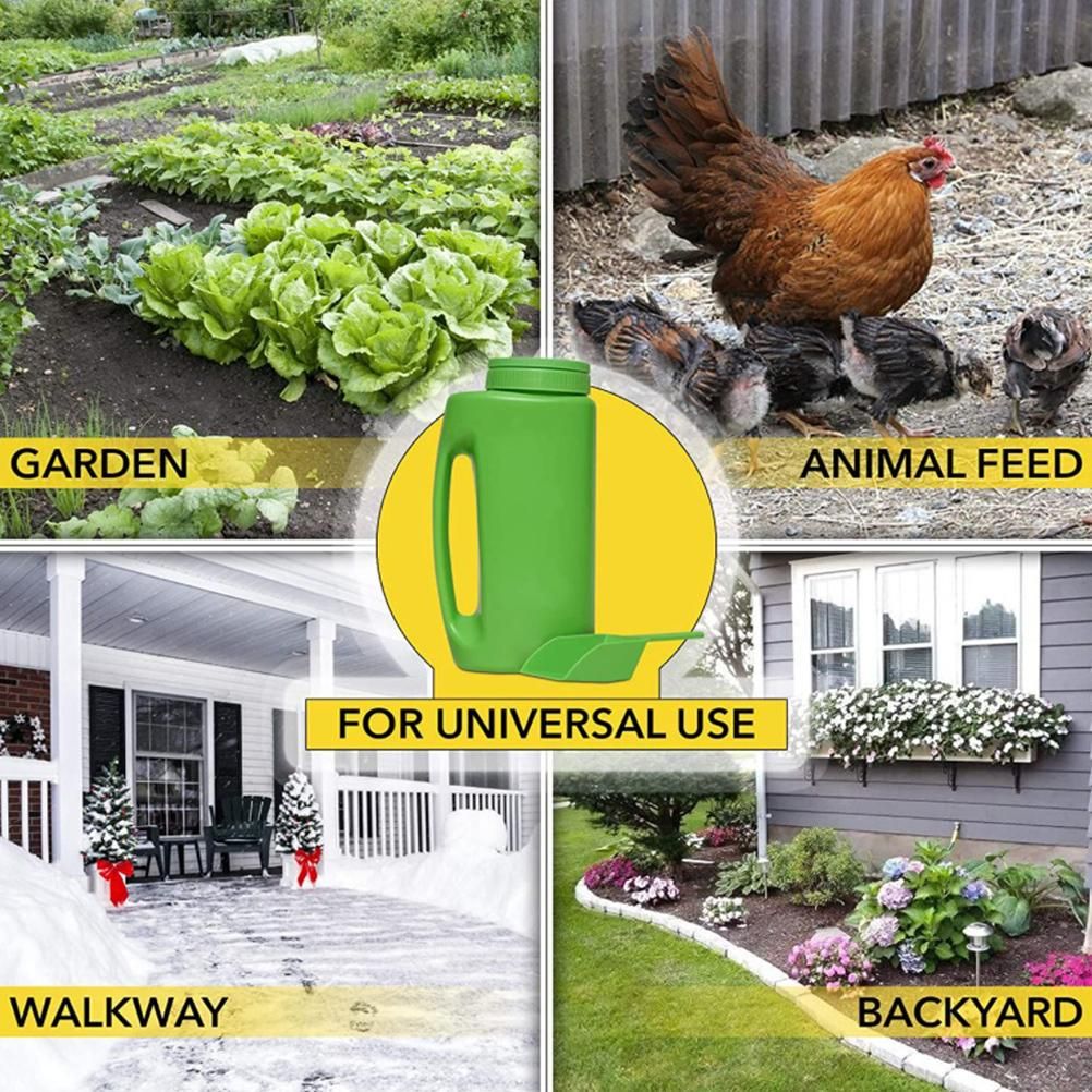 Hand Held Adjustable Watering Jug Fertilizer Bottle Fertilizer Salt Spreader With Shovel
