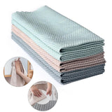 Special Fish Scale Rag For Glass Cleaning No Traces Housework Cleaning Cloth Kitchen Oil Removal Non Marking Absorbent Non Linting Towel