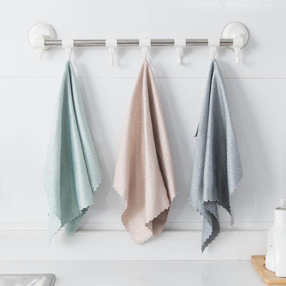 Special Fish Scale Rag For Glass Cleaning No Traces Housework Cleaning Cloth Kitchen Oil Removal Non Marking Absorbent Non Linting Towel