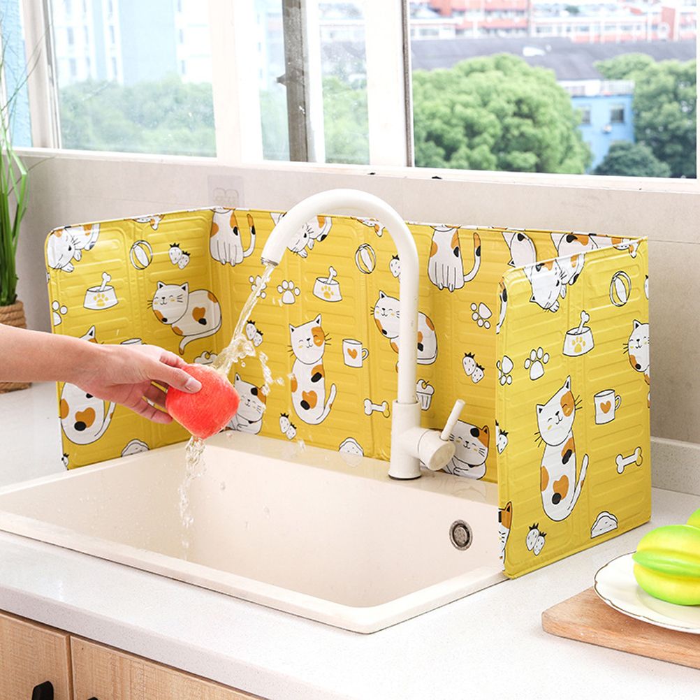 Home Kitchen Gas Stove Folding Oil Baffle Aluminum Foil Baffle Fried Cooking Oil Proof Splash Proof Baffle