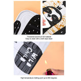 Aluminum Foldable Kitchen Gas Stove Oil Baffle Plate Kitchen Frying Pan Oil Splash Protection Screen - Top-Down View